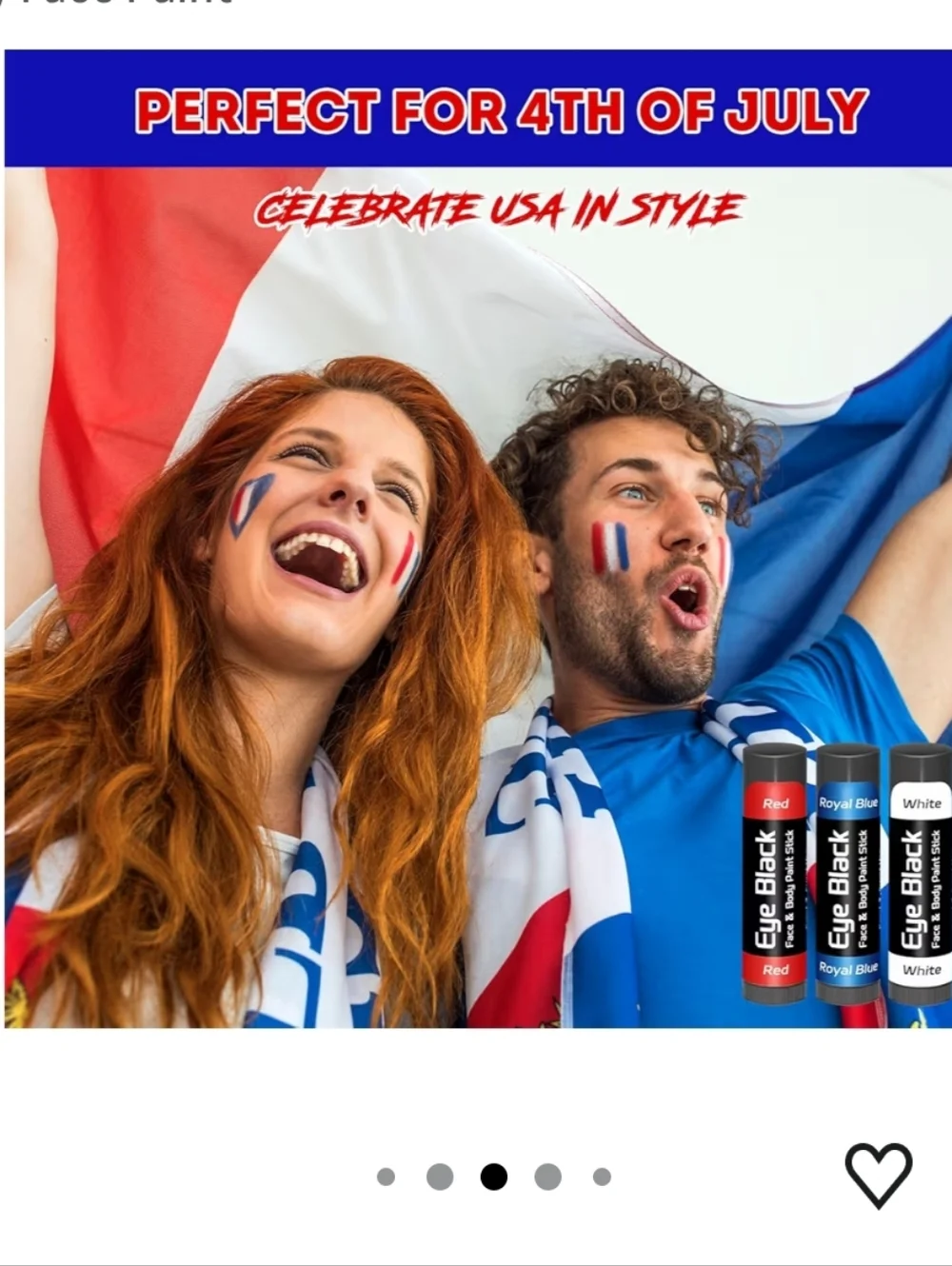 14 Pack Red White Blue Sports Eye Black for Baseball Football